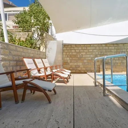 In With Sea View, Balcony, Air Conditioning, Wifi 91-2 Lejlighed Seget Vranjica